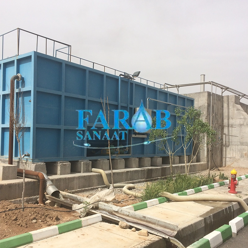 نمونه تولید و نصب پکیج تصفیه فاضلاب بهداشتی در شرکت فرآب صنعت زلال
