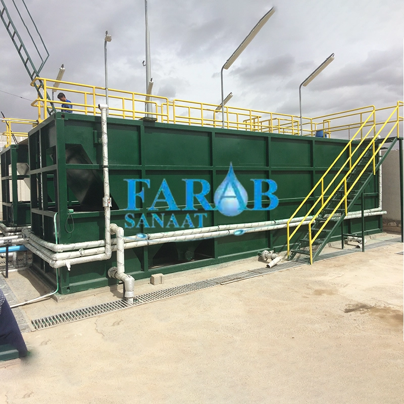 نمونه تولید پکیج تصفیه فاضلاب سیتی سنتر اصفهان ظرفیت 200 متر مکعب در شبانه روز در فرآب صنعت زلال