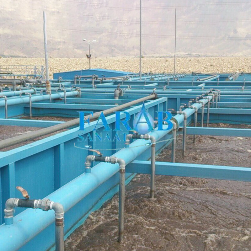 نمونه تولید و نصب پکیج فاضلاب850متر مکعب در شبانه روز برای صنایع نفت در فرآب صنعت زلال