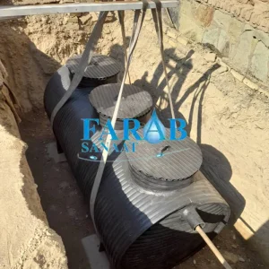 تأثیر جنس خاک در عملکرد سپتیک تانک با تصویر نصب سپتیک تانک پلی اتیلن توسط شرکت فرآب صنعت